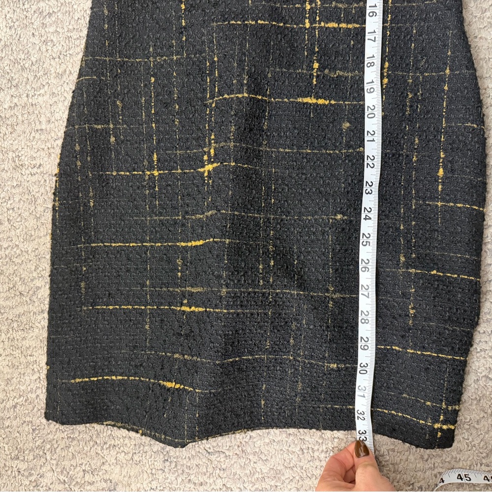Zara Black Boucle Tweed Mini Shift Dress Size S - Picture 11 of 15